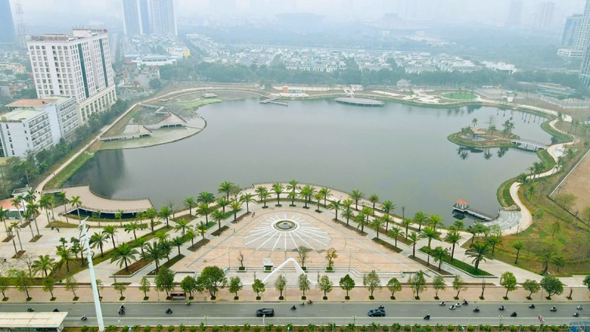 Tiện ích công viên hồ điều hòa Iconia Lakeside - Mipec Tố Hữu