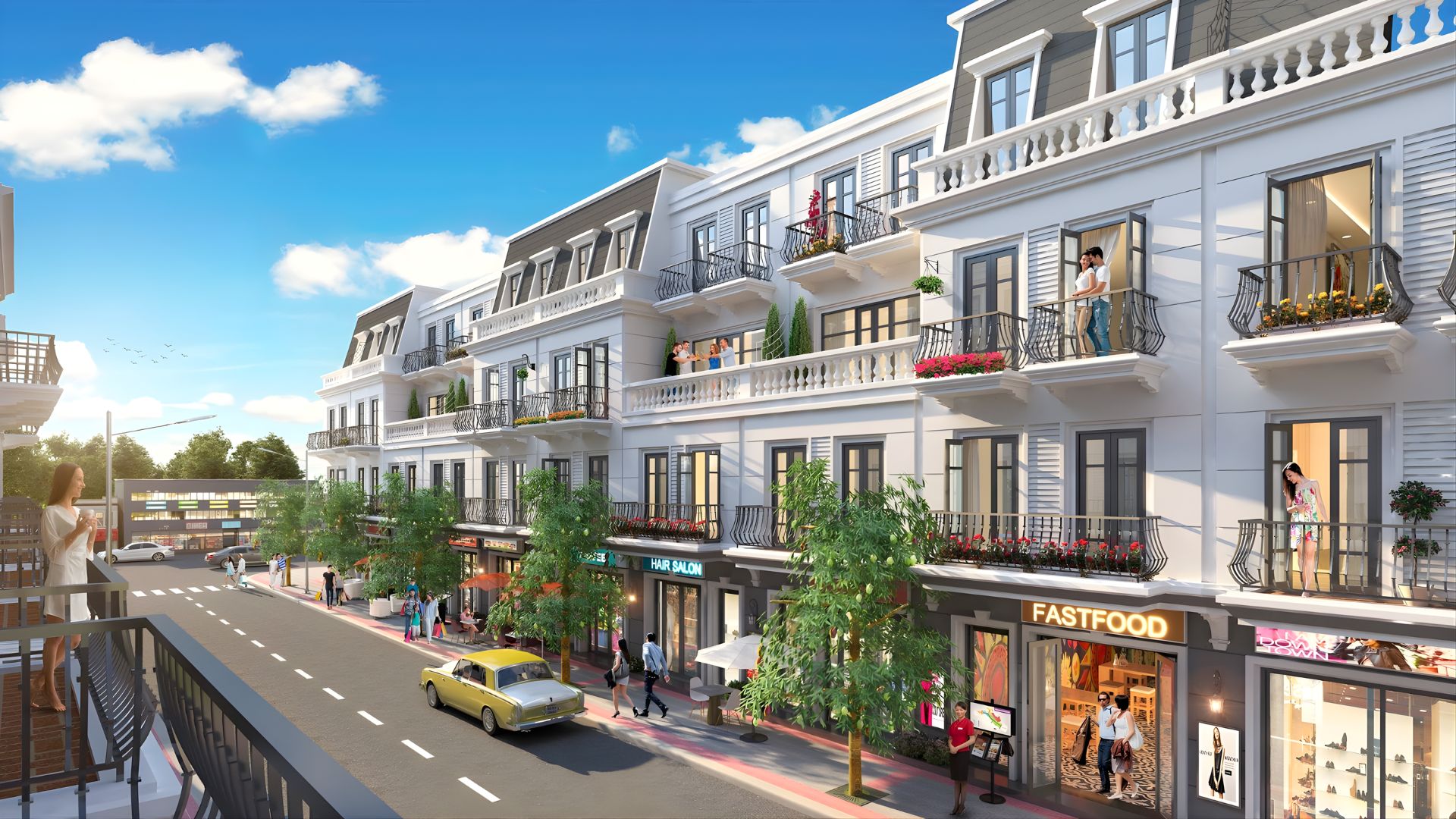 Phối cảnh liền kề shophouse Iconia Lakeside