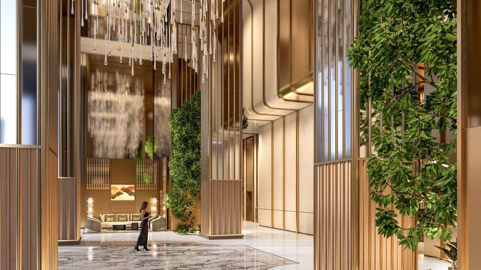 Sảnh lễ tận chung cư Iconia Lakeside